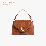 COCCINELLE กระเป๋าถือผู้หญิง รุ่น C-ME HANDBAG 180201 สี COGNAC/COGNAC