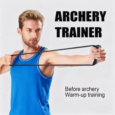 Rubber Archery Trainer Open Bow Puller Bow and Arrow Archery Equipment Fitness Workout Strengthening