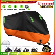 Motorcycle Cover Waterproof 3Layer Heavy Duty Rain Dust Cover UV Night Reflective with Lock-Holes Un