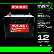 50B24L | 50B24R | MOTOLITE HEAVY DUTY MF | Bateri Kereta Car Battery | Saga Wira Waja Vios Almera Is