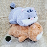 Lying Cat Doll 20" Grey Brown Sleeping Cat Doll 20" Grey Brown