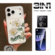 3in1 Lotus Jelly Candy Color Phone Case For Iphone Ip15 15 Pro 15plus 15 Pro Max 16 16pro 16plus16pr