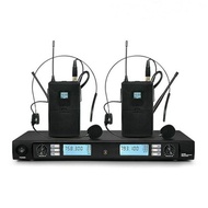 Professional UHF Wireless Microphone Karaoke System with Dual headset Transmitter Microfone Mike Mic