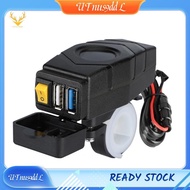 [UTnus9ddL] C1FB 20-80V E-Bike Handlebar USB Charger 24V 36V 48V 60V QC3.0 Quick Charger Adapter(Blu