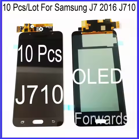 Wholesale 10 Pieces/Lot OLED for Samsung J7 2016 J710 LCD Screen display with touch Digitizer assemb