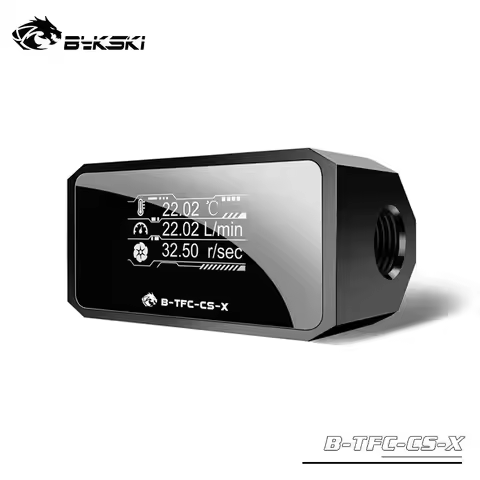 Bykski B-TFC-CS-X V3 PC Liquid Cooler Flow meter Thermometer Flow Rate Temper 3 In 1 Water Cooling M