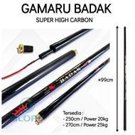 Joran Tegek Gamaru Badak V2 2503 Length 250cm Super High Carbon Power 20kg Action Hard Stiff / Fishi