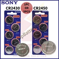 SONY CR2430 / CR2450 3V Lithium Coin Button Cell Battery 1pc or 5pcs