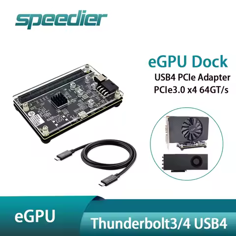 USB4 Thunderbolt 3 / 4 eGPU Dock PCIe X4 External PCIE Expansion Board for Notebook Mini PC External