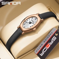 SANDA 1123 New Arrival Elegant Design Roman Number Square Dial Waterproof Quartz Movement Business W