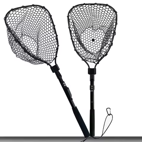 1pcs Portable 29.33in Length Folding Fishing Brail Net Lightweight Aluminum Alloy Frame Fishing Land