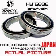 SPINTEC HY 6806 2RS Japan Hybrid Ceramic Rubber Sealed Bearings for Bike Hubs