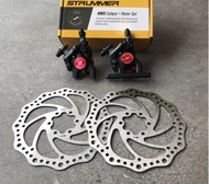 CALIPER SEPEDA STRUMMER DISCBRAKE SEMI HIDROLIK HYDRAULIC FLAT MOUNT
