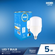 HORI LED T Bulb 5 Watt 6500K - White | Super Bright & Energy Saving Jumbo Bulb | 1 Year Warranty