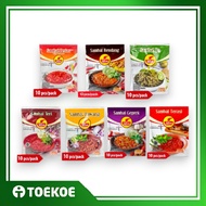TOEKOE Finna Sambal Uleg 1 Pack [Contents 10 pcs] Sambal Paste Anchovy/ Spicy/ Green/ Geprek/