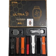 DT900 Ultra Smart Watch 7 in 1 with 7 Interchangeable Straps Bluetooth Calling Heart Rate SpO2 Fitne