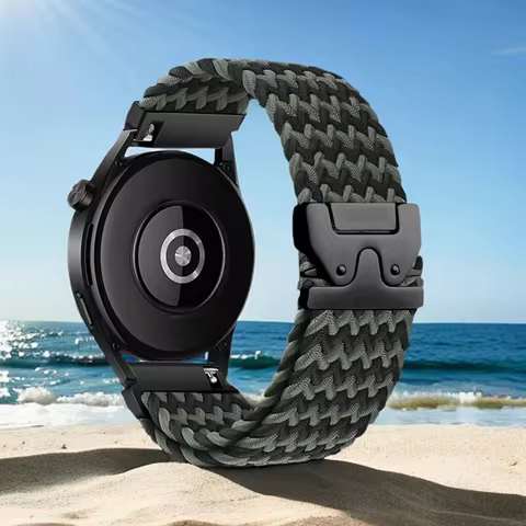 Braided Loop for Ticwatch pro X Band Parachute buckle Nylon Elastic Bracelets for ticwatch E3/E2/E/G