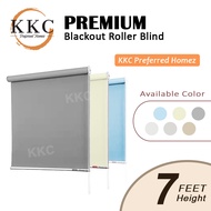KKC Korean 100% Blackout Premium Roller Blinds **7ft Height/Blackout Blinds/Roller Blinds/Curtain Blinds/Bidai Tingkap