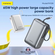 FONENG PX128 30000mAh Power Bank (65W & 3 Outputs)