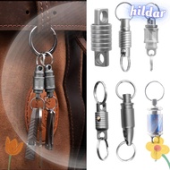HILDAR Brass Keychain, Portable Ultra-light Titanium Alloy Keychain,  360° Rotatable EDC Keychain Ou