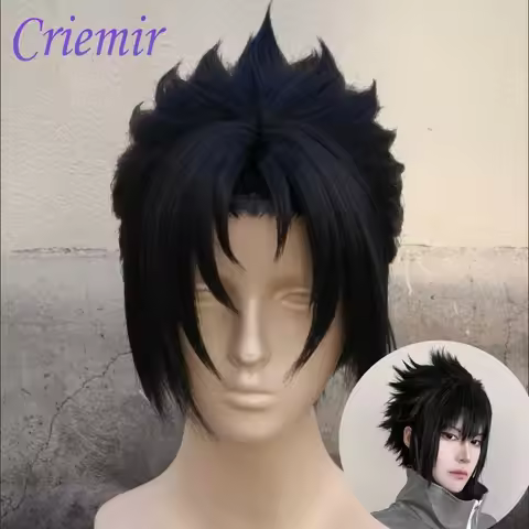 Hokage Ninja Sasuke Anime Coser Cosplay Wig Synthetic Short Straight Wig High Quality Heat Resistant