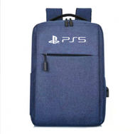 ps5主機包收納五合一多用遊戲機收納包外出便攜手提ps5主機收納包（PS5藍色雙肩包）
