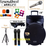 SPEAKER BLUETOOTH Soundbest FT-18 Speaker Portable 18 Inch USB MP3