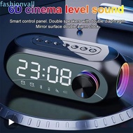 FASHIONVALL Clock Bluetooth Speaker, with LED Light Multifunctional Bluetooth Speakers, Portable Lou