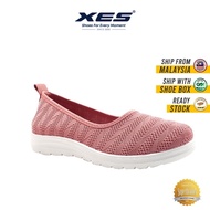XES Ladies BSLCBT04 Casual Slip On Sneakers (Pink, Navy)