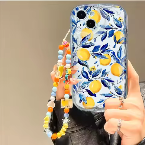 Lemon Leave Chain Case For Honor 400 X9C 200 Smart X7C X6C X8C Magic 7 6 Lite X5B X6B X6A X5 Plus X7