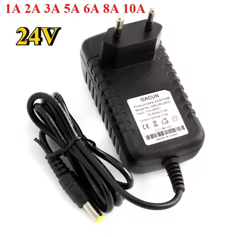 DC 24V Power Adapter1A 2A 3A 5A 6A 8A 10A Transformer AC 220V TO 24V Universal Power Supply Adapter 