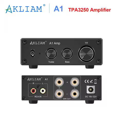 AkLIAM A1 TPA3250 Class D Power Amplifier 130W+130W Passive Speaker Sound Amplifier