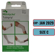 Tubigrip Size C 1m (Beige) – Elastic Bandage for Sprains, Strains & Joint Support