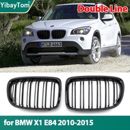 Car Front Kidney Grilles Racing grill for BMW X1 E84 2010-2015 Dual line Double Slat Auto Styling Ca