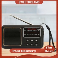 Mini Portable Radio Full-Wave Band Battery 500mAh Pocket Radio FM Radio Receiver