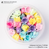 Decorative Beads Iridescent Lily Fairy Rainbow Flower-Pack Of 10 G.