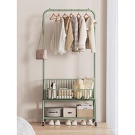 Room Pole Clothes Drying Rack Mobile Household Floor-standing Storage Shelf Overnight Hanging Storag