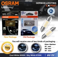 100% Original Osram Festoon C5W 6431 10x31 36 42mm LED Bulb Mentol Lampu Lamp Light Interior Dome Re