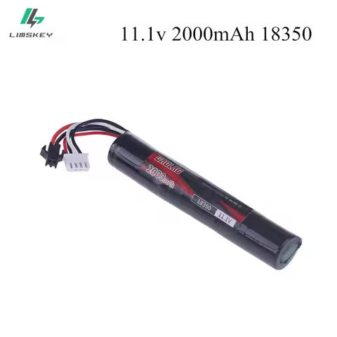11.1V 2000mah 18350 Li-ion Battery SM PLUG for Electric water Gel Ball Blaster Toys Pistol 3S Lithiu
