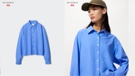 UNIQLO x JW ANDERSON 女裝/男女適穿牛津寬版長袖襯衫（藍色）