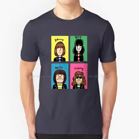 The Cartoonized T Shirt 100% Cotton Tee Tom Delonge Mark Hoppus Travis Barker Macbeth Johnny Joey De