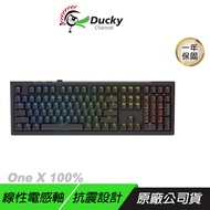 Ducky ONE X 100% 機械鍵盤 三模連線 電感軸 黑色 白色 PBT鍵帽 抗震設計 無線鍵盤 電競鍵盤 遊戲鍵盤/ 黑色