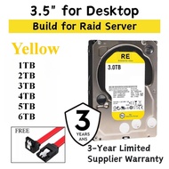 RE/Yellow Enterprise HDD Hard Disk  1TB 2TB 3TB 4TB 5TB 6TB HDD 3.5" hdd Internal Hard Drive