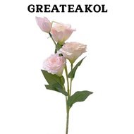 GREATESKOL Artificial Lisianthus Flowers, Simulation Design Silk Material Artificial Eustoma Grandif