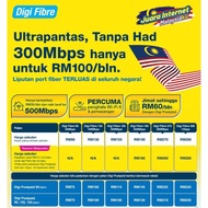 DIGI HOME FIBRE (free modem) postpaid unlimited data wifi