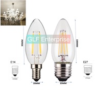 Dimmable 4W LED Filaments Bulb Candle Bulb / Mentol Lampu (E14 / E27)
