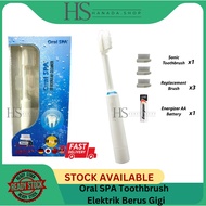 Oral SPA Toothbrush FREE 3 Head Brush Sonic Toothbrush Set Elektrik Berus Gigi