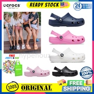 CROCS Kids Classic Clog Boy Girl Sandal Kids Budak Slip-On Children Shoes (Free Jibbitz & Woven Bag)