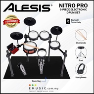 Alesis Nitro Pro Electronic Drum Kit with Headphone and Drum Stool and Drum Rug and Drumsticks