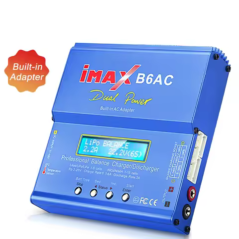 iMAX B6AC 80W 6A Lipo Charger Balancer For Nimh Nicd Lipo LiFe Li-ion Pb Battery LCD Screen Display 